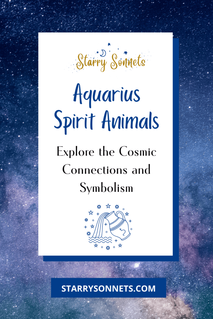 Pinterest Pin for Aquarius spirit animals
