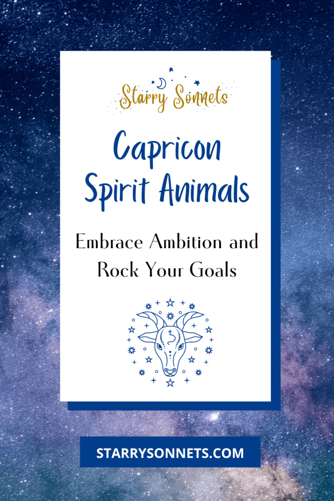 Pinterest Pin for Capricorn spirit animals