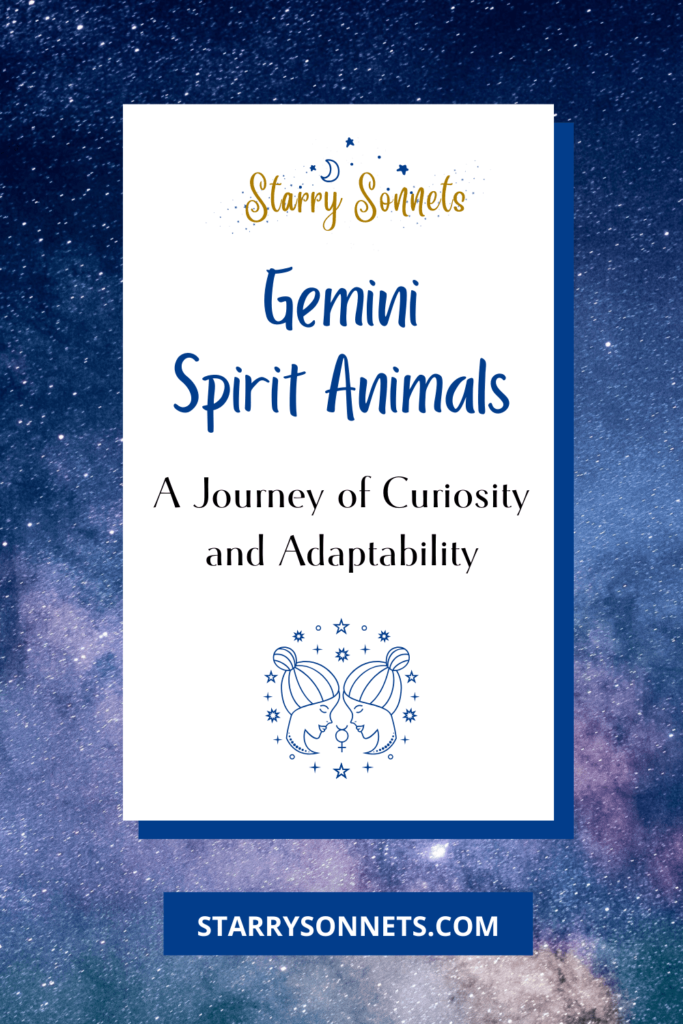 Pinterest Pin for Gemini spirit animals