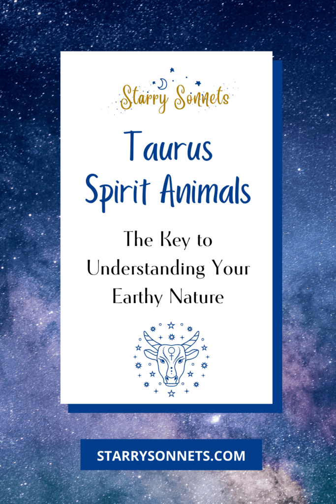 Pinterest Pin for Taurus spirit animals