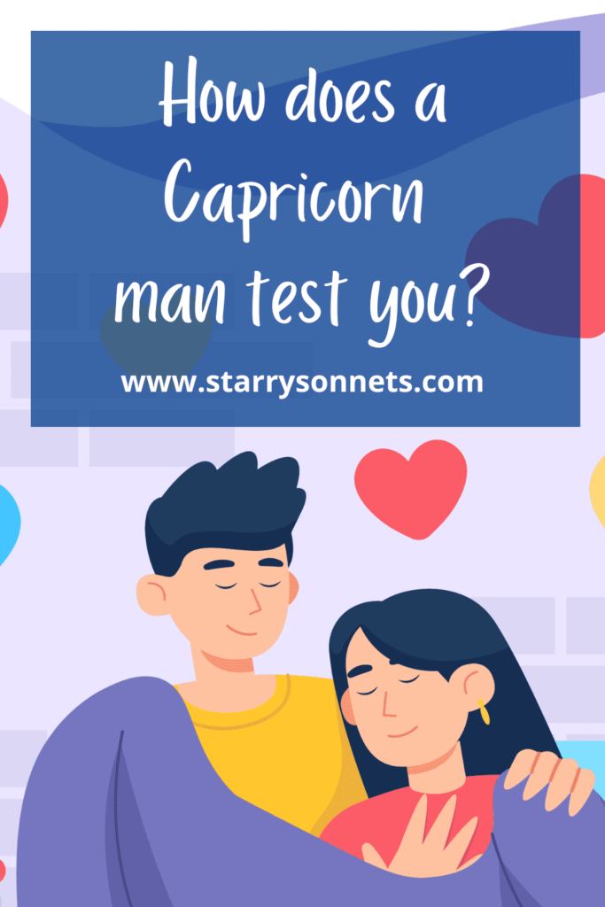 How does a Capricorn man test you Pinterest image.