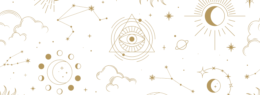 Lineart about the sun and constellations.
