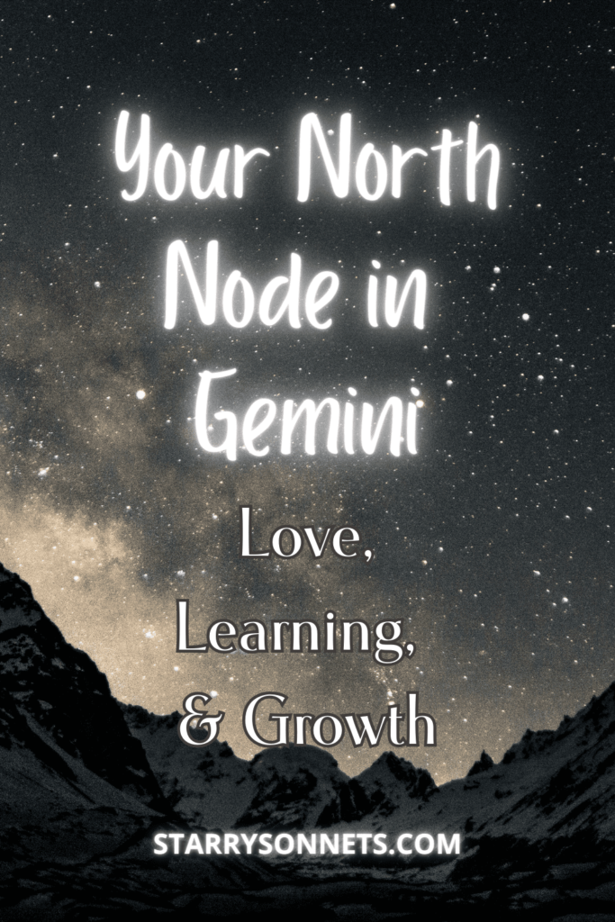 Pinterest image about north node in Gemini
